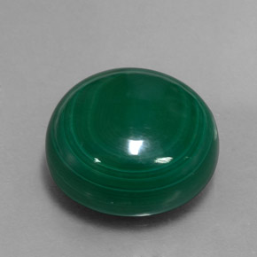 Malaquita verde natural 21,31ct, corte redondo, opaco