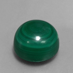 Malaquita verde natural 15,62ct, corte redondo, opaco