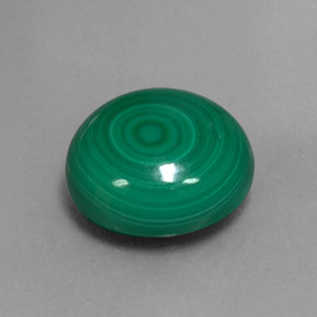 Malaquita verde natural 7,16ct, corte redondo, opaco