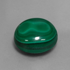 Malaquita verde natural 9,24ct, corte redondo, opaco