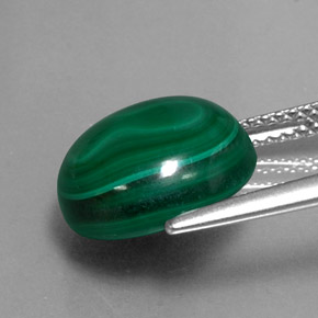 Malaquita verde natural 9,24ct, corte redondo, opaco