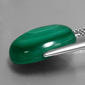 Malaquita Verde Multicolor Natural 10.63ct, Corte Oval, Opaco