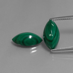 Pedras preciosas de malaquita verde natural de  ct, marquise, opaco