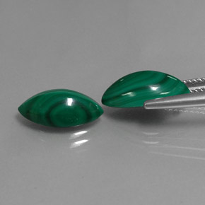 Pedras preciosas de malaquita verde natural de  ct, marquise, opaco