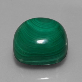 Malaquita verde natural 15,20ct, almofada cortada, opaco