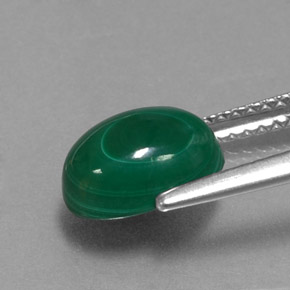 Malaquita verde natural 3,17ct, corte oval, opaco