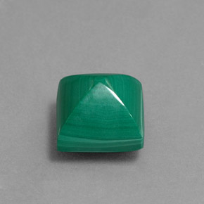 Malaquita verde natural 4,15ct, quadrado, opaco