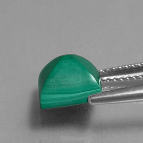 Malaquita verde natural 4,15ct, quadrado, opaco