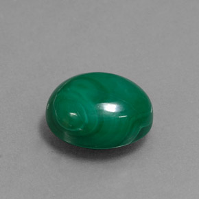 Malaquita verde natural 4,25ct, corte oval, opaco