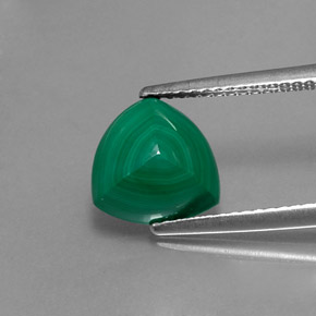 Malaquita verde natural 3,02ct, trillion, opaco