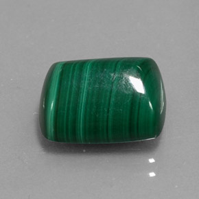 Malaquita verde natural 10,50ct, baguete, opaco