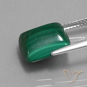 Malaquita Verde médio Natural 9.15ct, baguete, Opaco