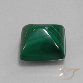 Malaquita verde natural 9,85ct, quadrado, opaco