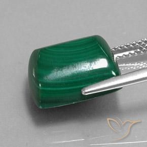 Malaquita Verde médio Natural 11.84ct, baguete, Opaco