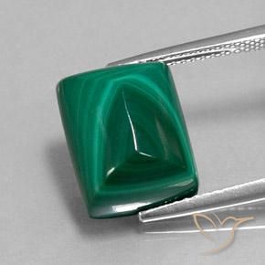 13.54ct Natural Verde médio Malaquita, baguete, Opaco
