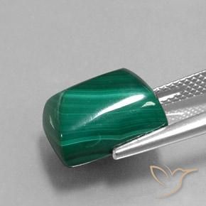 Malaquita Verde médio Natural 13.54ct, baguete, Opaco