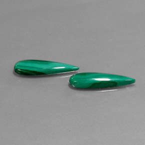 Pedras preciosas de malaquita verde natural de  ct, formato de pêra, opaco