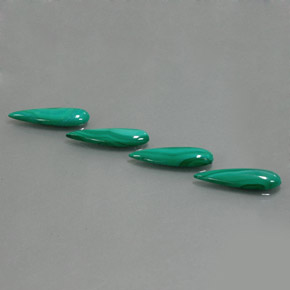 Pedras preciosas de malaquita verde natural de 8,46 ct, formato de pêra, opaco