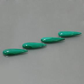 Pedras preciosas de malaquita verde natural de 8,46 ct, formato de pêra, opaco