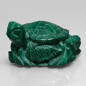 Malaquita verde natural 274,20ct, forma extravagante, opaco