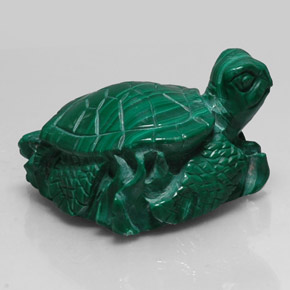 Malaquita verde natural 274,20ct, forma extravagante, opaco