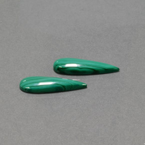 Pedras preciosas de malaquita verde natural de 5,06 ct, formato de pêra, opaco