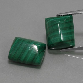 Pedras preciosas de malaquita verde natural de  ct, baguete, opaco