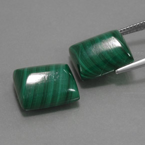 Pedras preciosas de malaquita verde natural de  ct, baguete, opaco