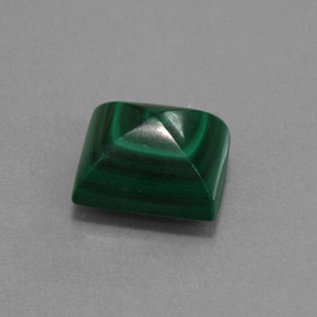 Malaquita verde natural 8,63ct, baguete, opaco
