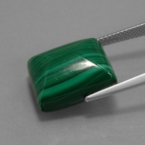 Malaquita Verde Multicolor Natural 19.65ct, baguete, Opaco