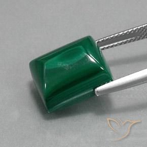 Malaquita Verde Natural 15.53ct, baguete, Opaco