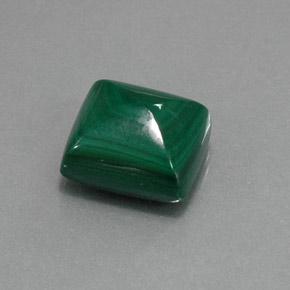 Malaquita verde natural 12,79ct, baguete, opaco