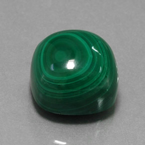 Malaquita verde natural 15,44ct, almofada cortada, opaco
