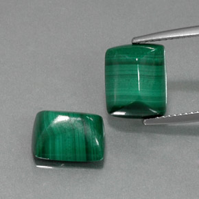 Pedras preciosas de malaquita verde natural de  ct, baguete, opaco