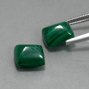 Pedras preciosas de malaquita verde natural de  ct, baguete, opaco