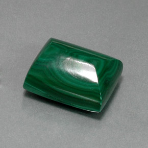 Malaquita verde natural 22,88ct, baguete, opaco