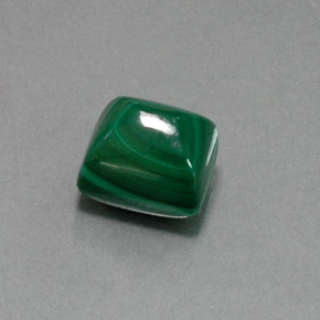 Malaquita verde natural 9,05ct, baguete, opaco