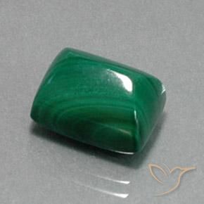 Malaquita Verde Natural 13.82ct, baguete, Opaco