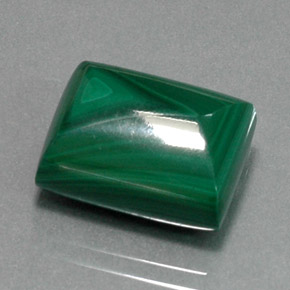 Malaquita verde natural 19,81ct, baguete, opaco