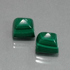 Pedras preciosas de malaquita verde natural de 13,98 ct, quadrado, opaco