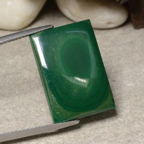 Malaquita verde natural 17,71ct, baguete, opaco