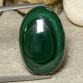 Malaquita Verde Multicolor Natural 20.83ct, Corte Oval, Opaco