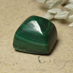 Malaquita verde pinho Natural 6.82ct, Quadrado, Opaco