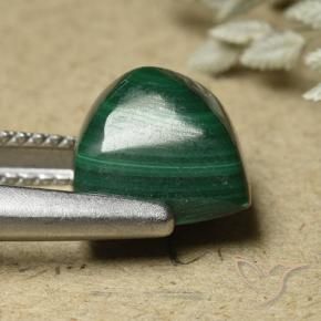 Malaquita verde pinho Natural 6.82ct, Quadrado, Opaco