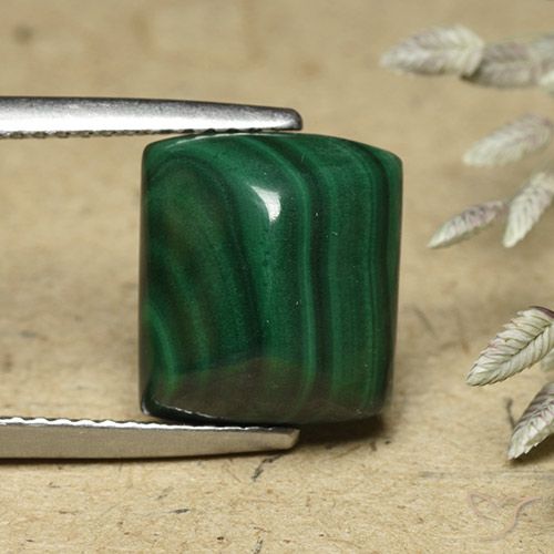 8.76ct Natural Verde médio Malaquita, baguete, Opaco