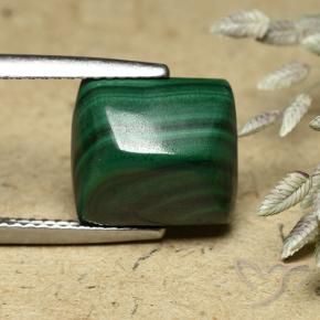Malaquita Verde médio Natural 8.76ct, baguete, Opaco