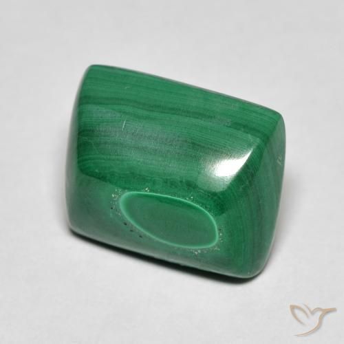 Malaquita Verde Natural 8.16ct, baguete, Opaco