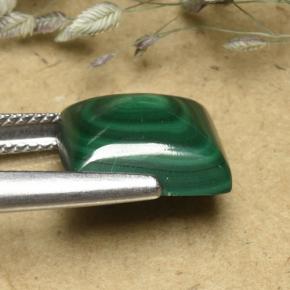 Malaquita verde natural 8,08ct, quadrado, opaco