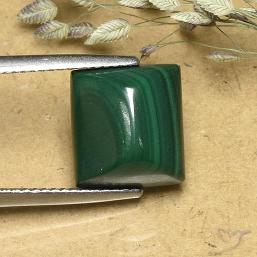 8.74ct Natural Verde Malaquita, baguete, Opaco