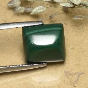 Malaquita Verde Natural 8.74ct, baguete, Opaco